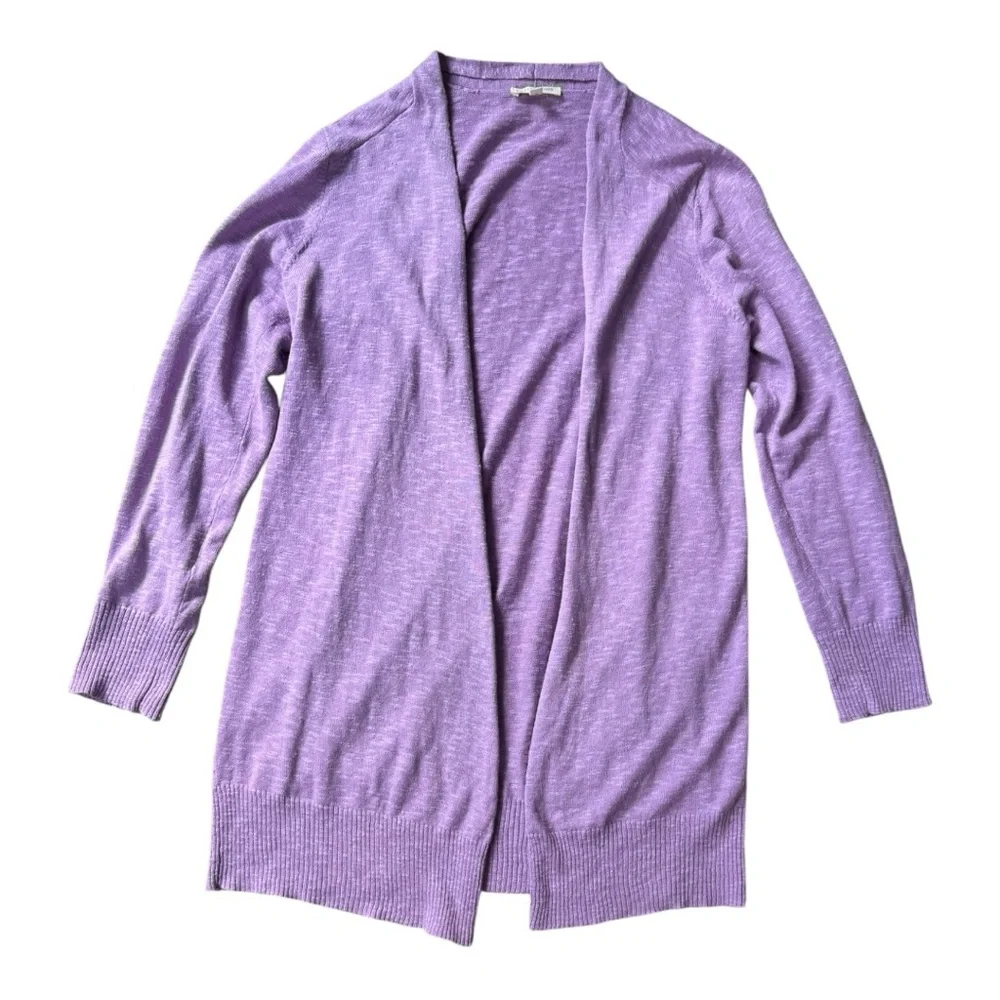 Eileen Fisher Linen Cotton Open Cardigan size PM